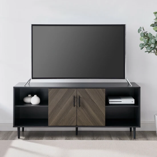 Hot Sale ๐ Middlebrook Designs Middlebrook Modern Bookmatch 58-inch TV Console White / Ash Bookmatch โญ 4 Hot Sale ๐ Middlebrook Designs Middlebrook Modern Bookmatch 58-inch TV Console White / Ash Bookmatch โญ - Image 2