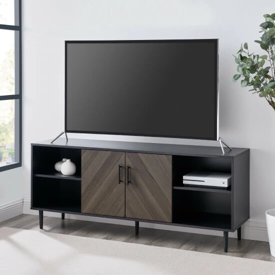 Hot Sale ๐ Middlebrook Designs Middlebrook Modern Bookmatch 58-inch TV Console White / Ash Bookmatch โญ 5 Hot Sale ๐ Middlebrook Designs Middlebrook Modern Bookmatch 58-inch TV Console White / Ash Bookmatch โญ - Image 3