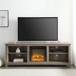 Alternative view of Deals 😀 Middlebrook Designs Middlebrook 70-inch Fireplace TV Stand Console Grey Wash 🔥