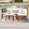 Outlet ⌛ Middlebrook Designs Middlebrook 6-Piece Acacia Frame Patio Modular Sectional Dark Brown / Navy Blue 🔔 -Middlebrook Sales unnamed file 3983