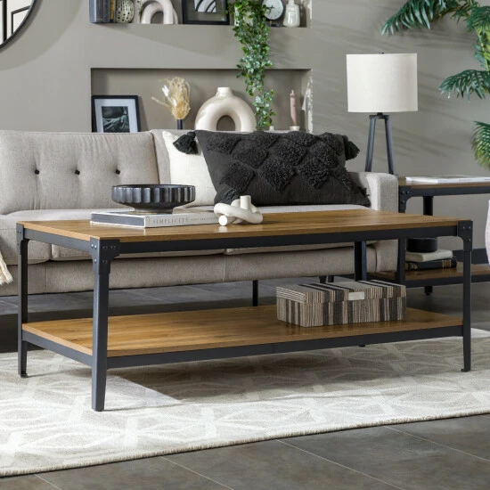 Outlet ๐ Middlebrook Designs Witten 46-inch Angle Iron Coffee Table - Barnwood ๐ฏ 3 Outlet ๐ Middlebrook Designs Witten 46-inch Angle Iron Coffee Table - Barnwood ๐ฏ