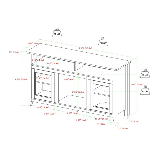 Deals 🌟 Middlebrook Designs Middlebrook 58-inch Highboy Fireplace TV Console - Driftwood 🥰 9 Deals 🌟 Middlebrook Designs Middlebrook 58-inch Highboy Fireplace TV Console - Driftwood 🥰 - Image 7