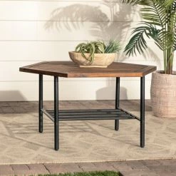 Best Pirce 🔔 Middlebrook Designs Middlebrook Acacia And Metal Hexagon Outdoor Coffee Table ⌛ -Middlebrook Sales unnamed file 4040