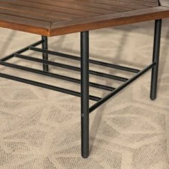 Best Pirce 🔔 Middlebrook Designs Middlebrook Acacia And Metal Hexagon Outdoor Coffee Table ⌛ -Middlebrook Sales unnamed file 4042