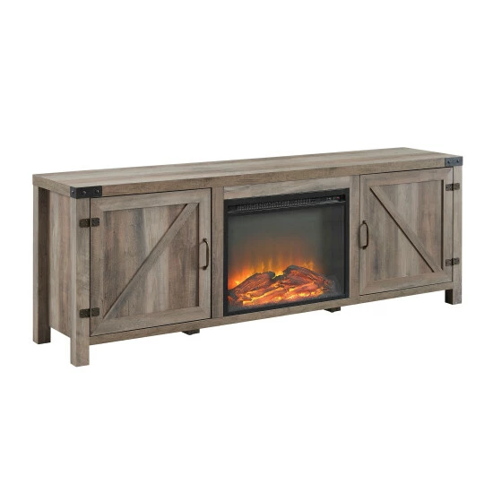 Brand new ๐ Middlebrook Designs Middlebrook 70-inch Barn Door Fireplace TV Console Rustic Oak ๐ 7 Brand new ๐ Middlebrook Designs Middlebrook 70-inch Barn Door Fireplace TV Console Rustic Oak ๐ - Image 5