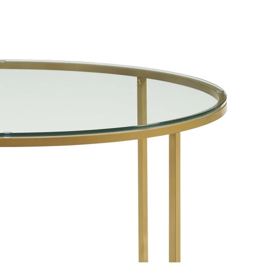Outlet ๐ฅ Middlebrook Designs Middlebrook Helbling 2-Piece Round Table Set Gold / White Faux Marble ๐งจ 4 Outlet ๐ฅ Middlebrook Designs Middlebrook Helbling 2-Piece Round Table Set Gold / White Faux Marble ๐งจ - Image 2