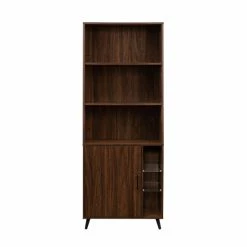 Flash Sale 😉 Middlebrook Designs Middlebrook Modern Glass-Shelf Accent Cabinet Dark Walnut ❤️ -Middlebrook Sales unnamed file 4158