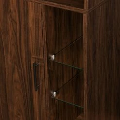 Flash Sale 😉 Middlebrook Designs Middlebrook Modern Glass-Shelf Accent Cabinet Dark Walnut ❤️ -Middlebrook Sales unnamed file 4161