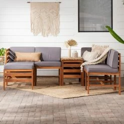 Flash Sale 🛒 Middlebrook Designs Middlebrook 7-Piece Acacia Frame Patio Modular Sectional Brown / Grey 😀 -Middlebrook Sales unnamed file 4208