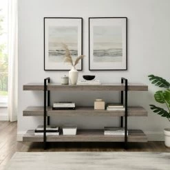 Alternative view of Outlet 👍 Middlebrook Designs Urban Floating Shelf Bookcase Grey Wash/black 👏