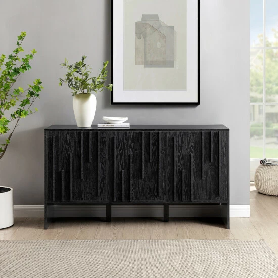 Promo ๐ฏ Middlebrook Designs Scandi Detailed-Door Sideboard Black ๐ 3 Promo ๐ฏ Middlebrook Designs Scandi Detailed-Door Sideboard Black ๐