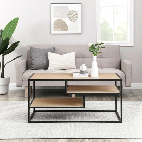 New โญ Middlebrook Designs Modern 2-Tier Coffee Table Coastal Oak ๐ 4 New โญ Middlebrook Designs Modern 2-Tier Coffee Table Coastal Oak ๐ - Image 2