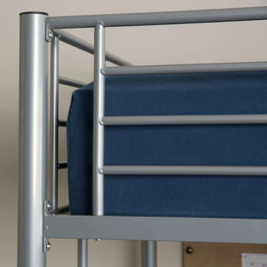 Coupon 🧨 Middlebrook Designs Middlebrook Abner Twin Metal Loft Bed With Desk - Silver ❤️ 6 Coupon 🧨 Middlebrook Designs Middlebrook Abner Twin Metal Loft Bed With Desk - Silver ❤️ - Image 4