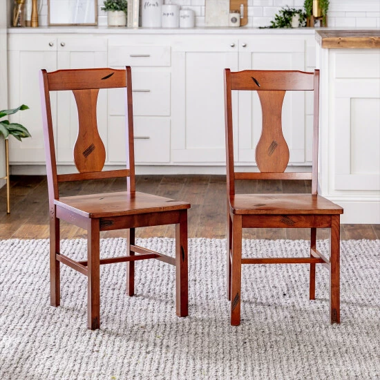 Outlet ๐คฉ Middlebrook Designs Middlebrook Rustic Dark Oak Splat Back Dining Side Chairs, Set Of 2 ๐ฅ 3 Outlet ๐คฉ Middlebrook Designs Middlebrook Rustic Dark Oak Splat Back Dining Side Chairs, Set Of 2 ๐ฅ