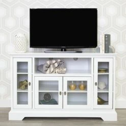 Flash Sale 🤩 Middlebrook Designs Middlebrook 52-inch Highboy TV Stand Console - White 👏