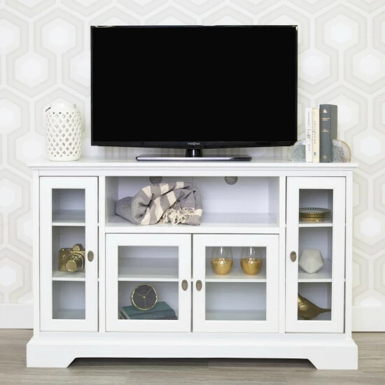 Flash Sale 🤩 Middlebrook Designs Middlebrook 52-inch Highboy TV Stand Console - White 👏 3 Flash Sale 🤩 Middlebrook Designs Middlebrook 52-inch Highboy TV Stand Console - White 👏