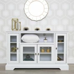 Alternative view of Flash Sale 🤩 Middlebrook Designs Middlebrook 52-inch Highboy TV Stand Console - White 👏