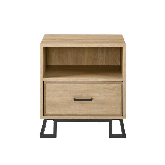 Buy ⭐ Middlebrook Designs Middlebrook Contemporary 1-Drawer, Metal Base Nightstand Coastal Oak 🎁 7 Buy ⭐ Middlebrook Designs Middlebrook Contemporary 1-Drawer, Metal Base Nightstand Coastal Oak 🎁 - Image 5