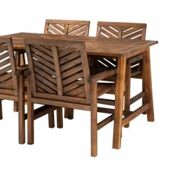 Hot Sale ⭐ Middlebrook Designs Middlebrook 5-Piece Acacia Wood Outdoor Chevron Dining Set Dark Brown 😍 -Middlebrook Sales unnamed file 4357