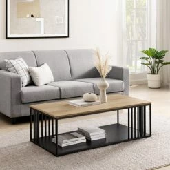 Alternative view of Discount 🌟 Middlebrook Designs Middlebrook Contemporary Slatted-Metal Rectangle Coffee Table 👏