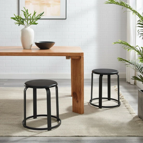 Budget ๐ Middlebrook Designs Middlebrook Modern Industrial Curved Metal And Wood Stool Black ๐ 3 Budget ๐ Middlebrook Designs Middlebrook Modern Industrial Curved Metal And Wood Stool Black ๐