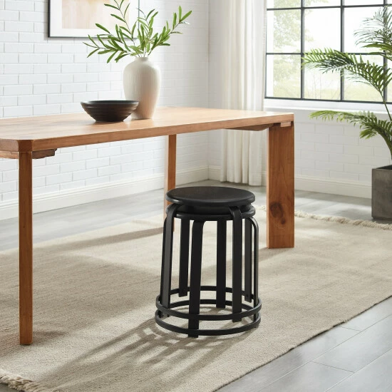 Budget ๐ Middlebrook Designs Middlebrook Modern Industrial Curved Metal And Wood Stool Black ๐ 5 Budget ๐ Middlebrook Designs Middlebrook Modern Industrial Curved Metal And Wood Stool Black ๐ - Image 3