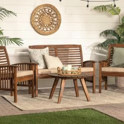 Best reviews of 🥰 Middlebrook Designs Middlebrook 4-Piece Acacia Wood Slat Back Outdoor Chat Set Dark Brown 💯 -Middlebrook Sales unnamed file 4444