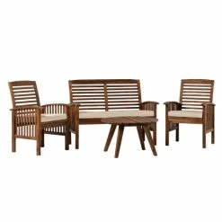 Best reviews of 🥰 Middlebrook Designs Middlebrook 4-Piece Acacia Wood Slat Back Outdoor Chat Set Dark Brown 💯 -Middlebrook Sales unnamed file 4447