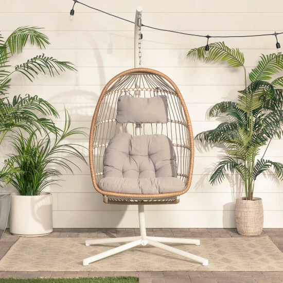 Wholesale โจ Middlebrook Designs Middlebrook Outdoor Swing Egg Chair & Stand Brown / Grey / White ๐ 4 Wholesale โจ Middlebrook Designs Middlebrook Outdoor Swing Egg Chair & Stand Brown / Grey / White ๐ - Image 2