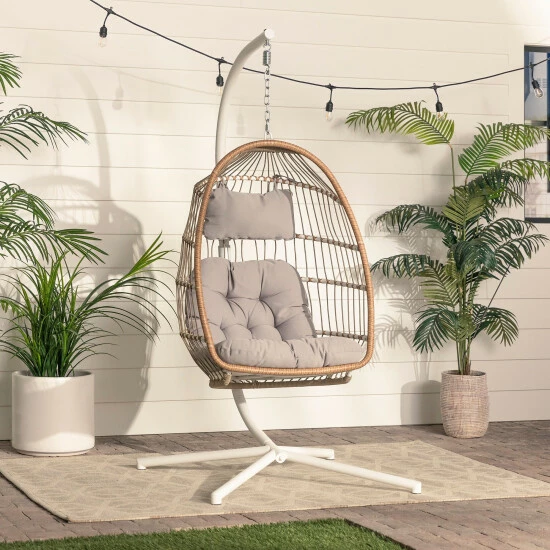 Wholesale โจ Middlebrook Designs Middlebrook Outdoor Swing Egg Chair & Stand Brown / Grey / White ๐ 5 Wholesale โจ Middlebrook Designs Middlebrook Outdoor Swing Egg Chair & Stand Brown / Grey / White ๐ - Image 3
