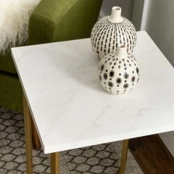 Best reviews of 🤩 Middlebrook Designs Ipsen Glam Square Side Table Gold / White Faux Marble 🔥 -Middlebrook Sales unnamed file 446