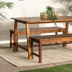 Best Sale 👏 Middlebrook Designs Middlebrook 3-Piece Acacia Wood Outdoor Chevron Dining Set Brown 😀 -Middlebrook Sales unnamed file 4474