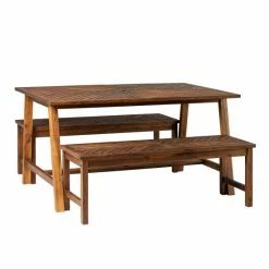 Best Sale 👏 Middlebrook Designs Middlebrook 3-Piece Acacia Wood Outdoor Chevron Dining Set Brown 😀 -Middlebrook Sales unnamed file 4476