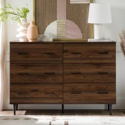 Cheap 💯 Middlebrook Designs Middlebrook Modern Urban 6-Drawer 👗 Dresser Dark Walnut 💯