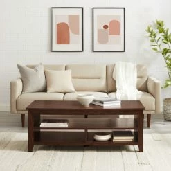 Promo 🔥 Middlebrook Designs Middlebrook Coastal Grooved-Side Coffee Table Dark Walnut 🔥 -Middlebrook Sales unnamed file 4521