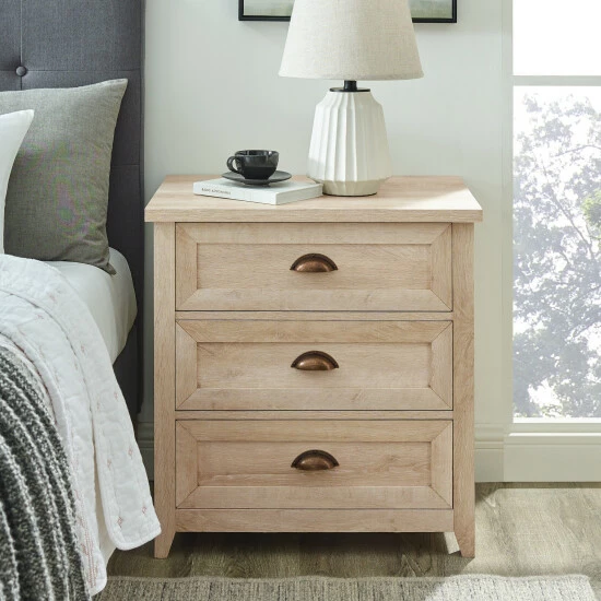 Hot Sale ๐ Middlebrook Designs 3 Drawer Farmhouse Nightstand Grey Wash โจ 3 Hot Sale ๐ Middlebrook Designs 3 Drawer Farmhouse Nightstand Grey Wash โจ