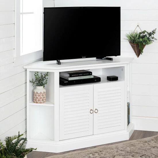Coupon 🛒 Middlebrook Designs Middlebrook Cardinal 52-inch White Corner TV Stand Console ⭐ 5 Coupon 🛒 Middlebrook Designs Middlebrook Cardinal 52-inch White Corner TV Stand Console ⭐ - Image 3
