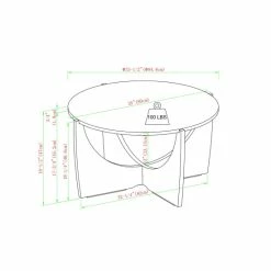 Cheap 🧨 Middlebrook Designs Minimalist Arch-Base Round Coffee Table ⭐ -Middlebrook Sales unnamed file 4595