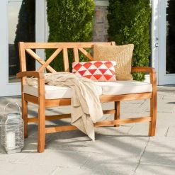 Brand new 🌟 Middlebrook Designs Middlebrook Surfside Acacia Wood X-Back Outdoor Love Seat 💯 -Middlebrook Sales unnamed file 4628