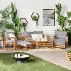 Outlet 😀 Middlebrook Designs Middlebrook Hudson 6-Piece Acacia Frame Outdoor Chat Set 👏 -Middlebrook Sales unnamed file 4635