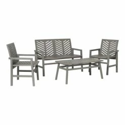 Best Pirce 🔥 Middlebrook Designs Middlebrook Elephant Point 4-Piece Acacia Wood Chevron Chat Set Dark Brown 🧨 -Middlebrook Sales unnamed file 4649
