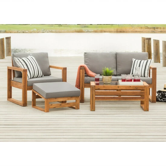 Brand new ๐งจ Middlebrook Designs Middlebrook Hudson 4-Piece Acacia Frame Outdoor Chat Set ๐ 3 Brand new ๐งจ Middlebrook Designs Middlebrook Hudson 4-Piece Acacia Frame Outdoor Chat Set ๐