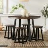 Budget 🥰 Middlebrook Designs Middlebrook Rustic Solid Distressed Wood 5-Piece Dining Set Grey/black 🎉