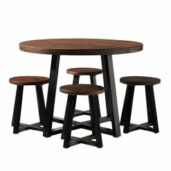 Budget 🥰 Middlebrook Designs Middlebrook Rustic Solid Distressed Wood 5-Piece Dining Set Grey/black 🎉 -Middlebrook Sales unnamed file 4675