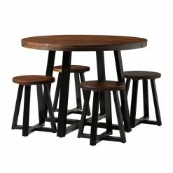 Budget 🥰 Middlebrook Designs Middlebrook Rustic Solid Distressed Wood 5-Piece Dining Set Grey/black 🎉 -Middlebrook Sales unnamed file 4676