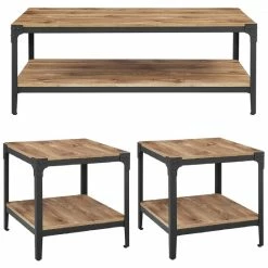Cheapest 😀 Middlebrook Designs Witten 3-piece Iron Table Set Rustic Oak 😀 -Middlebrook Sales unnamed file 4693