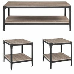 Cheapest 😀 Middlebrook Designs Witten 3-piece Iron Table Set Rustic Oak 😀 -Middlebrook Sales unnamed file 4695
