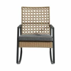 Promo 🎁 Middlebrook Designs Middlebrook Point Lay Rocking Chair Brown Rattan / Grey Cushion 🔥 -Middlebrook Sales unnamed file 4717