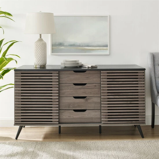 Coupon ๐ Middlebrook Designs Sliding Slat Door Sideboard Dark Walnut / Ebony ๐ 4 Coupon ๐ Middlebrook Designs Sliding Slat Door Sideboard Dark Walnut / Ebony ๐ - Image 2