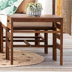 Promo ✔️ Middlebrook Designs Middlebrook Acacia Wood Outdoor Side Table Dark Brown 🤩 -Middlebrook Sales unnamed file 4753